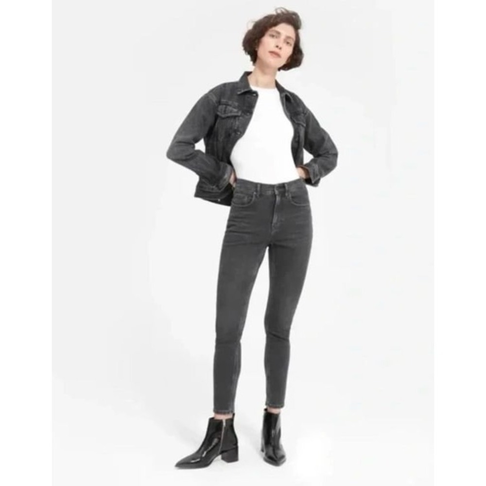 EVERLANE Women's Gray Wash High Rise Ankle Skinny Jeans Sz 28 Casual Office